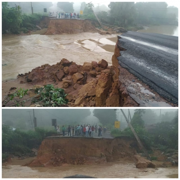 Rodovia BR-222 está interrompida nos dois sentidos no setor Pequiá de Baixo