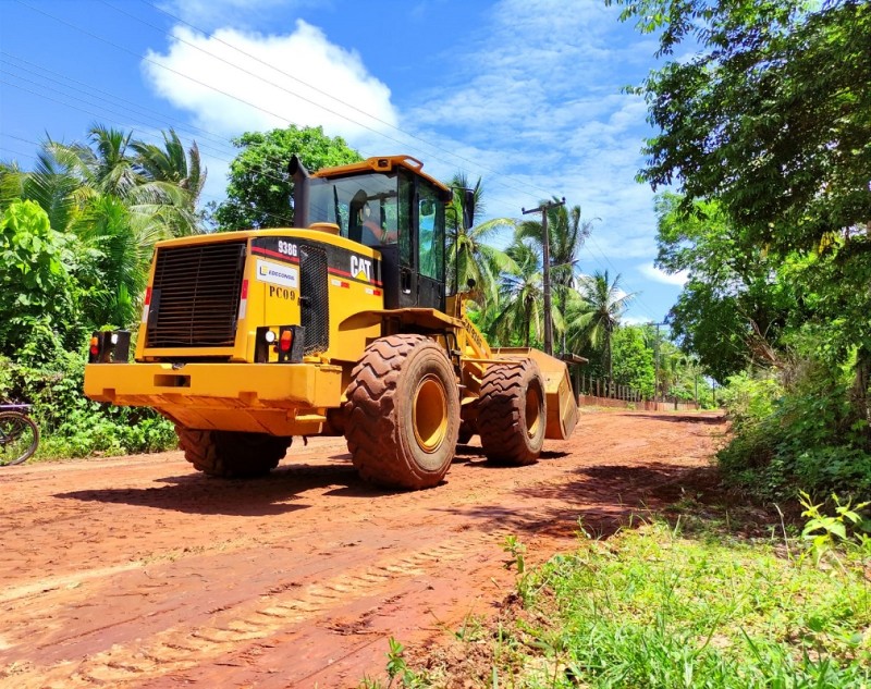 Em Paço do Lumiar, obra de pavimentação da Estrada do Mojó segue em ritmo acelerado