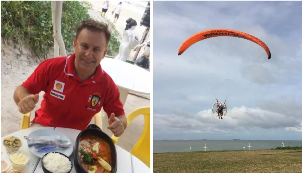 Laudo da Polícia Civil aponta linhas de pipa como causa da queda do paramotor de empresário morto