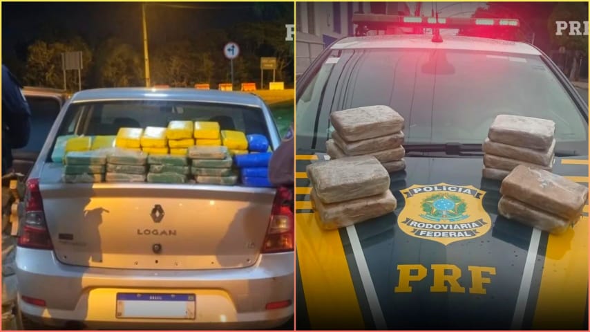 Polícia Rodoviária Federal e Polícia Militar faz apreensão de 61 kg de cocaína em São Luís - MA